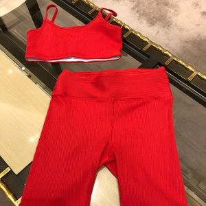 Year of ours biker shorts &cropped bralette.